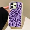 Splicing Purple Leopard Print Phone Case for Xiaomi Redmi Note 14 13 12 11 11S 10 10S 9 Pro 9C 13C 14C A3 A4 A3X 9C A1 A2 Cover