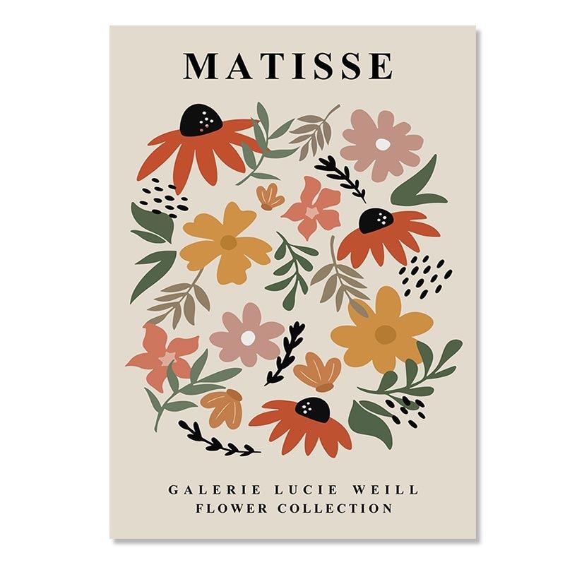 Abstract Flower Market Canvas Wall Art Yayoi Kusama Matisse Mark Rothko Inspired Prints Posters for Modern Home Decor Vibran