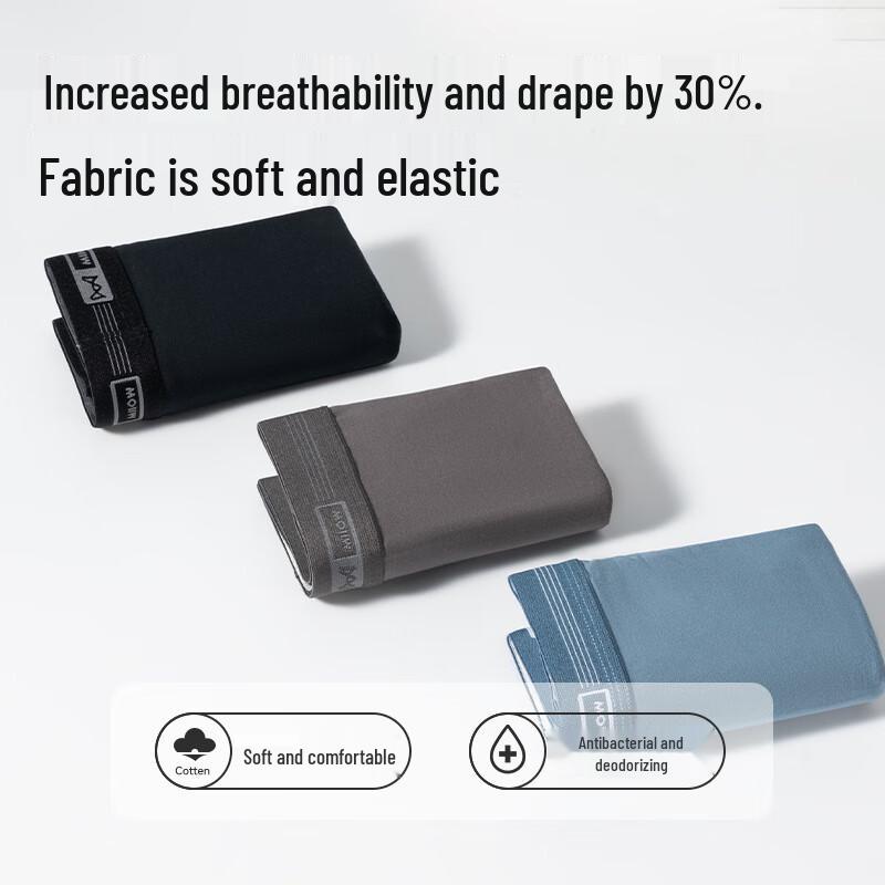 MiiOW Men's Antibacterial Modal Boxer Briefs