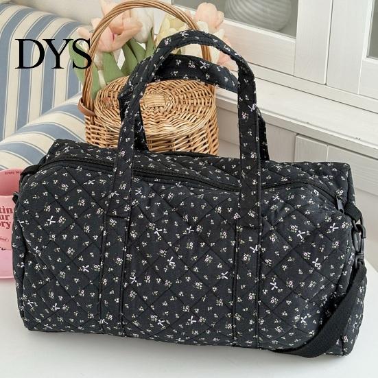 Travel Shoulder Bag Quilted for Women Cute Floral Weekend with Crossbody Zipper Large Cotton Gym Portable Workout Grocery Pouch Pattern Handbag
