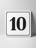 Metal Sign Black House Number On White Background Outdoor Wall Art Decor