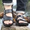 Summer Beach Shoes Outdoor Open-toe Casual Fashion Non-slip Sandals Breathable Soft Cool Fashion Leather Slippers