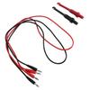 4mm Dual Banana Plug Test  s with Repair Testing Hooks Black Red Silicone Resin Electrical Testing Wire 1M 10A