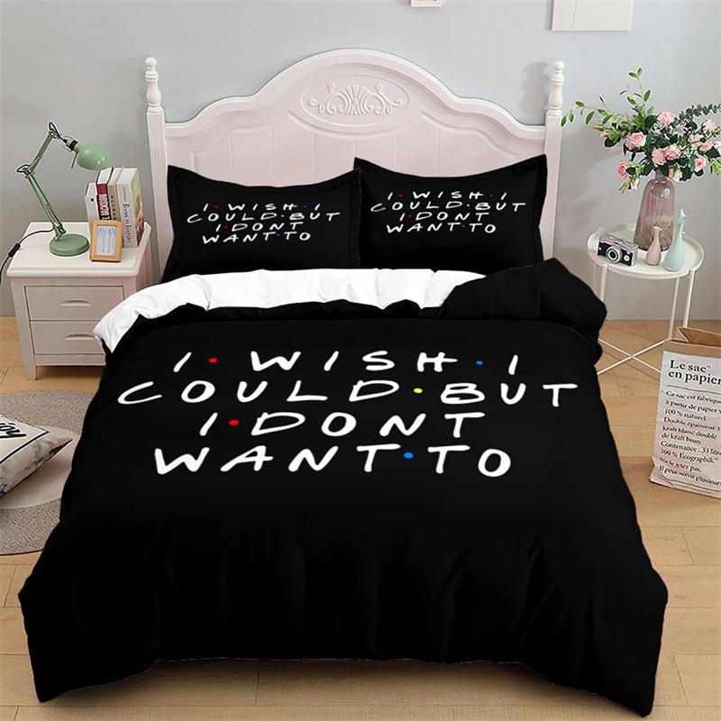 Friends TV Show Bedding Sets Duvet Cover Set With Pillowcase Polyester Double Twin Full Queen King Bedclothes Home Decor