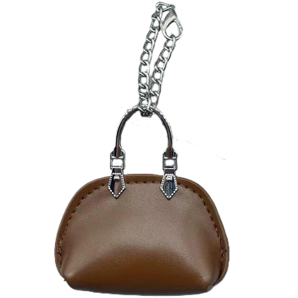 Adorable Leather Keychain Hanging Ornament Car Key Holder for Kids and Adults Handbag Bag Charm Practical Ornament