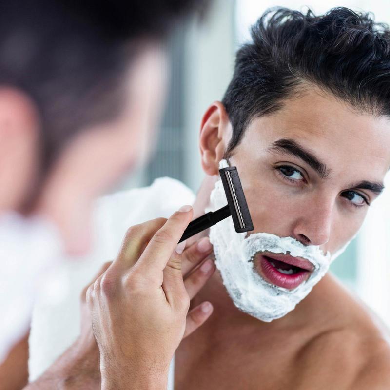 Portable Manual Shaver Beard MaintenanceTrimmer for Mens Grooming Travel Shaving Tool Mens Facial Hair Groomer for Chin Beard