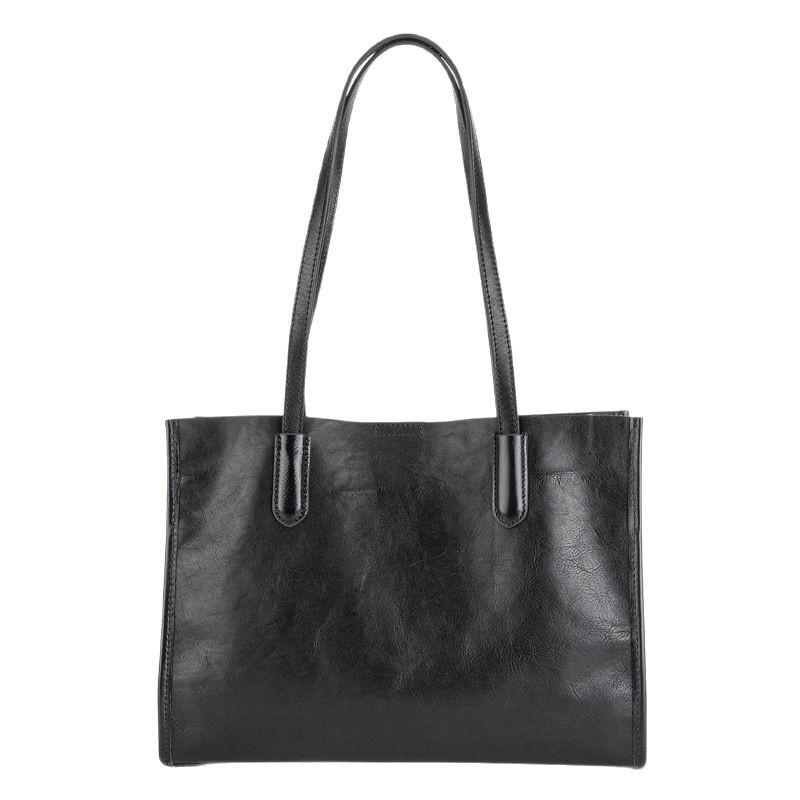 Geantă de umăr din piele pentru damă, piele de top cu capacitate mare, geantă de mână la modă pentru navetă și călătorii pentru femei