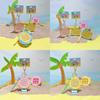 Stitch Beach Summer Steel Ball Art Board Keychain With Pvc Hang Decor Kids For