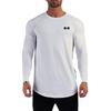 Muscleguys Herbst Herren Langarm Lauf-T-Shirts O-Ausschnitt Baumwolle Fitnessstudio Kleidung Slim Fit Sport T-Shirts Bodybuilding Shirts Fitness T-Shirts