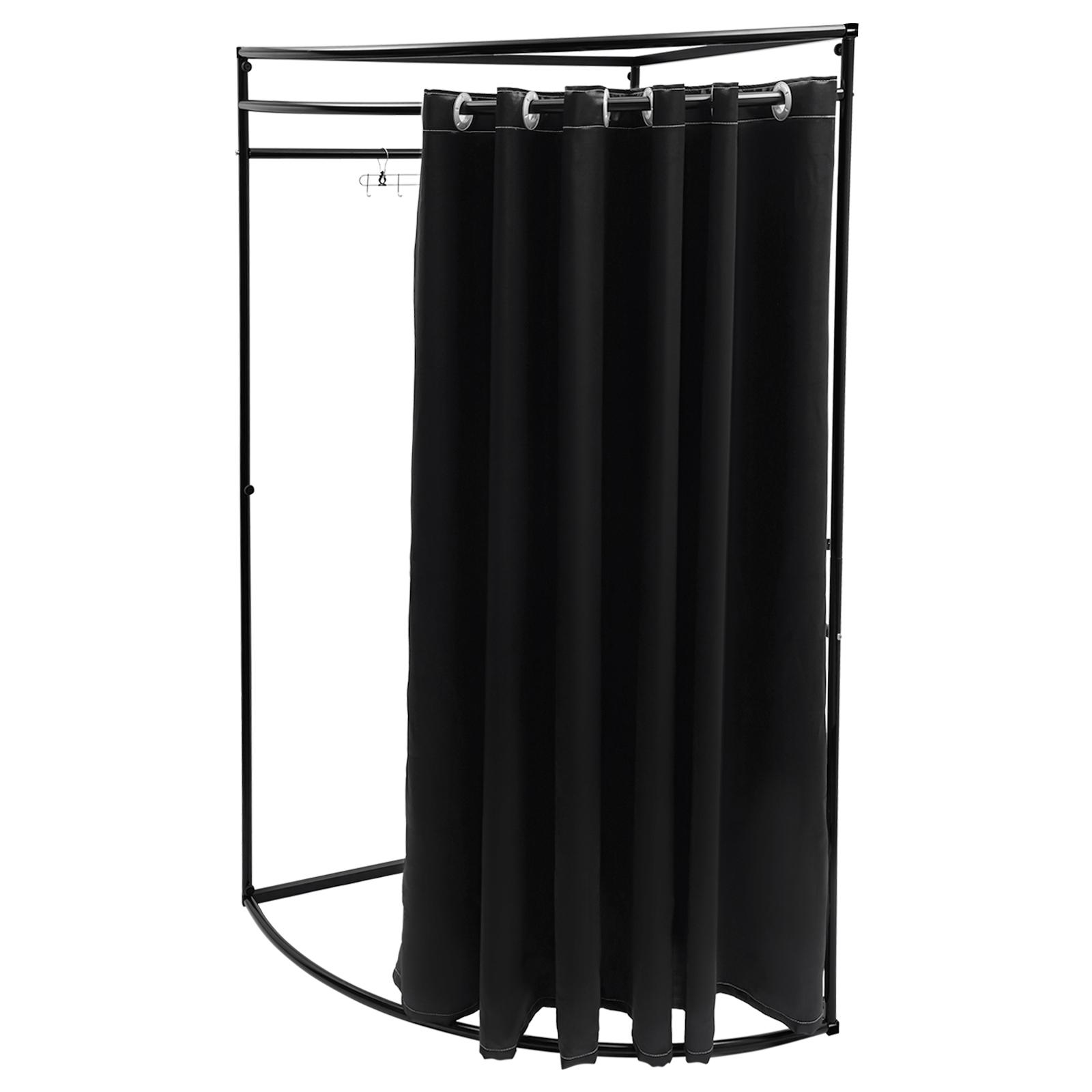 

Примерочная, Примерочная со шторкой, Раздевалка для магазина одежды, Железная труба, Ткань и Процесс покраски Для бутиков чёрный