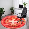 1pc Tomato Slice Chair Carpet for Office, Soft Comfortable Mat For Office, Living Room, Bedroom, Machine Washable Carpet Yy251112211