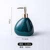 European Porcelain Bathroom Accessories Dark Green Ceramic Toothbrush Holder Soap Dispenser Soap Dish Travel Shampoo Bottle Home