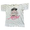 Vintage Fox Tees Single Stitch T-shirt Graphic Print Retro 90s White Mens