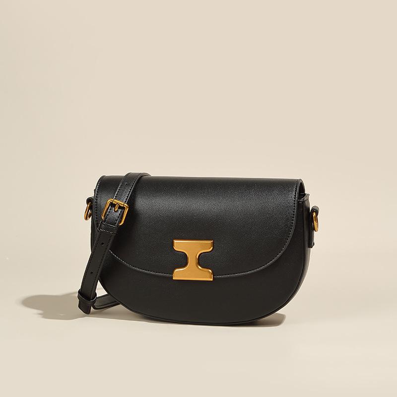 

Популярна жіноча 2024 нова трендова висококласна сумка-сідло на одне плече через плече маленька квадратна сумка чорний