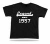 Printed T Shirt Tee Legend Since 1957 Happy Birthday Present Gift Idea Unisex