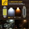 10PCS C5W LED Bulbs Canbus Festoon 31/36/39/41mm LED For Car Interior Dome Trunk License Plate Lights 12V 300LM 6500K White