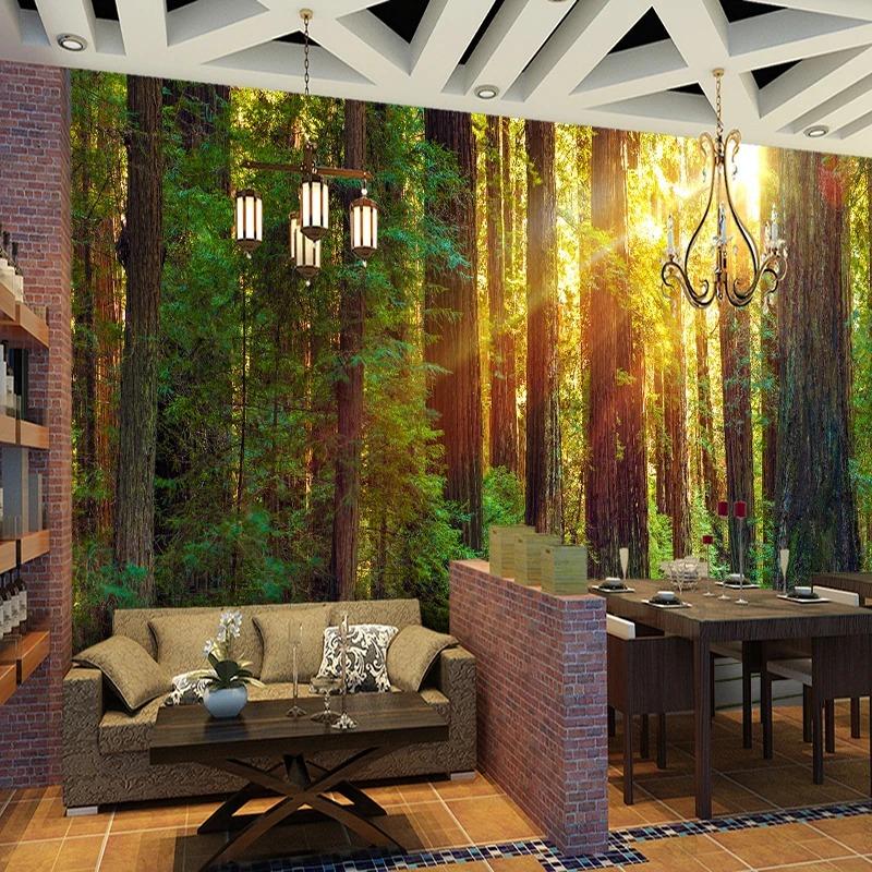 Primary Forest 3d Wallpaper Sunshine Photo Wall Mural Living Room Bedroom Restaurant Backdrop Decor Wallpaper For Wall