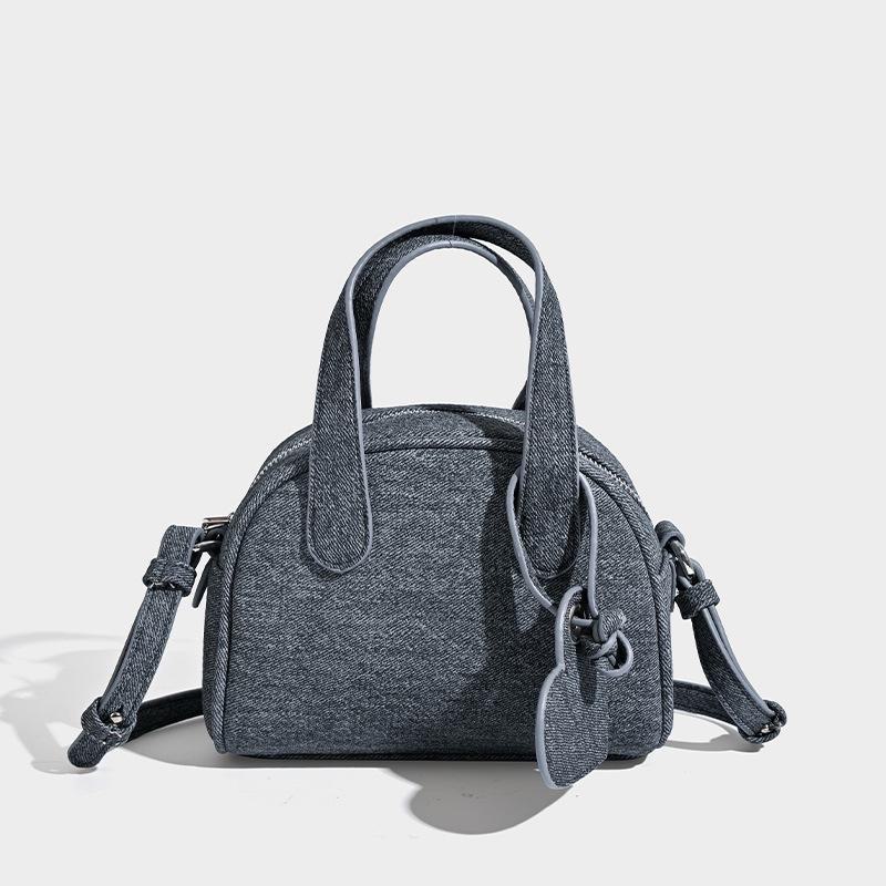 Blue Denim Women’s Boston Handbag - Small Winter 2026 Trend, Spring Niche Design Messenger Bag