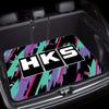 Graffiti HKS Printed Trunk Mat, All Weather Non-slip Waterproof Rug, Multi-purpose Floor Pad For Car Outdoor Home Decoration