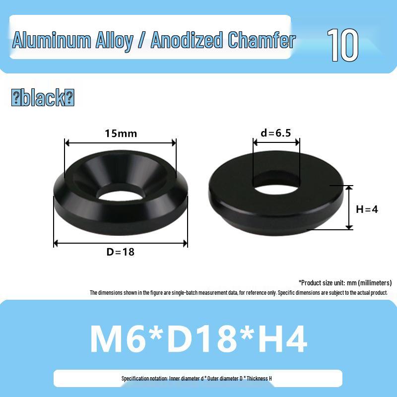 Colored Aluminum Alloy Countersunk Fish Eye Washers - M6/M8/M10