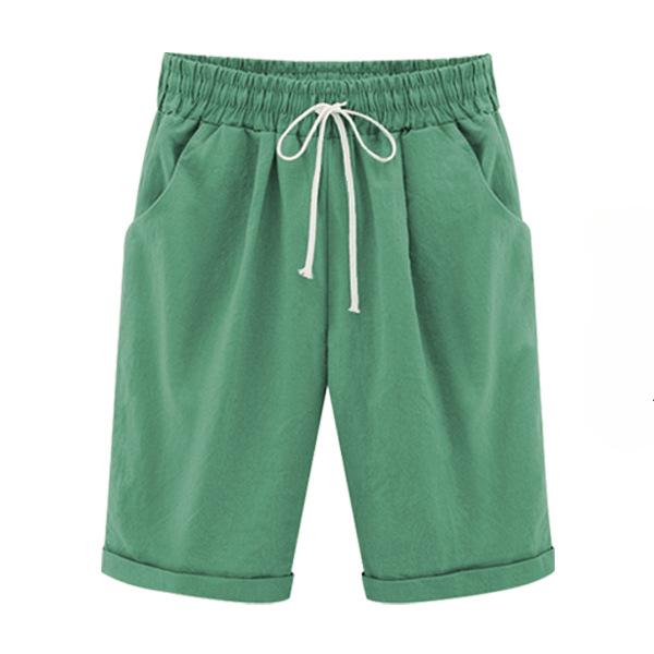 Mode Sommarshorts Lös Casual Sport Stretchig Bomull Bekväma Raka Ben Sweatshorts Strand Enfärgade Damshorts