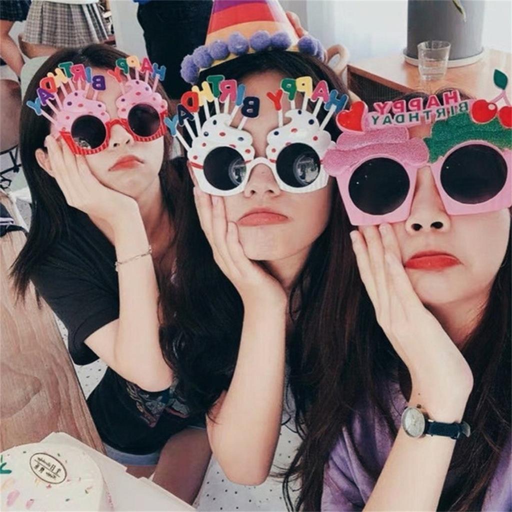 Party Glasses Themed Birthday Eyeglasses Cake Eyewear Sunglasses Clothing Decoration Gift Photography Portable Sunglasses Accessory