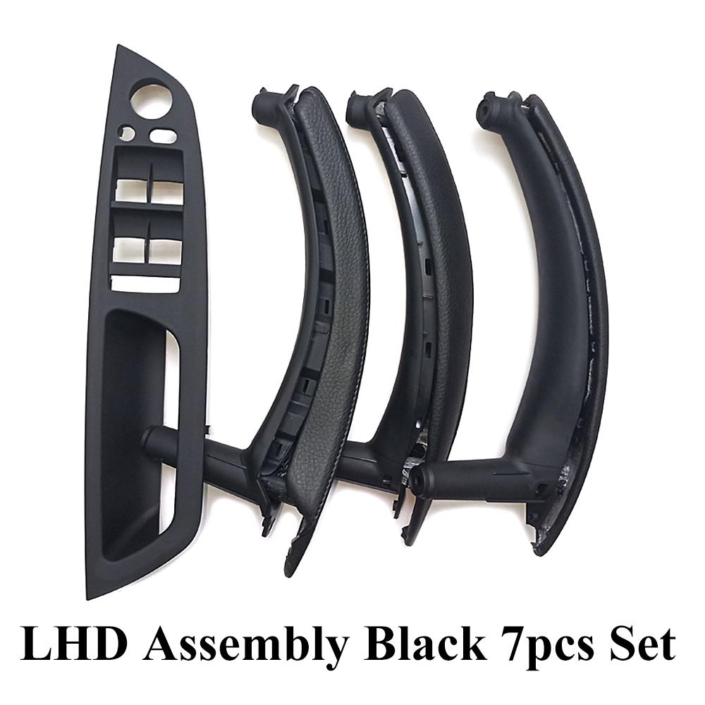 LHD RHD Car Interior Armrest Door Handle Inner Panel Pull Trim Leather Outer Cover Set For BMW X5 X6 E70 E71 E72 2007-2013