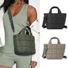 Detachable Strap Tote Bag Quilted Puffer Bag Adjustable Crossbody Bag  Women