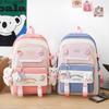Schultasche Fünfteilige Schultasche für weibliche Grundschüler Campus klein frisch große Kapazität Mittelschule High School Rucksack Belastung
