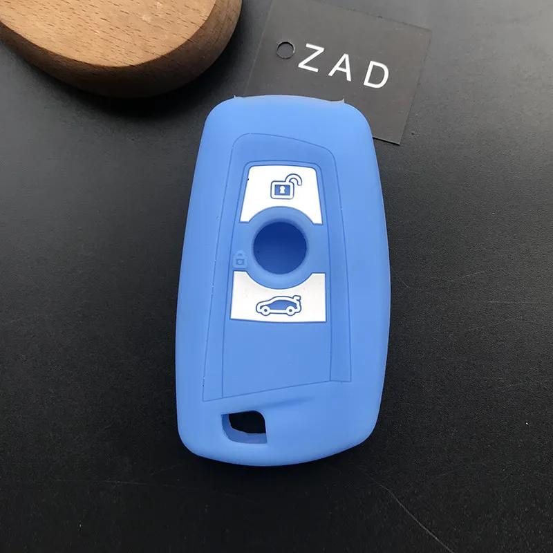 ZAD silicone key fob cover case shell skin hood for BMW F10 F20 F30 Z4 X1 X3 X4 M1 M2 M3 E90 1 2 3 5 7 SERIES Remote keyless