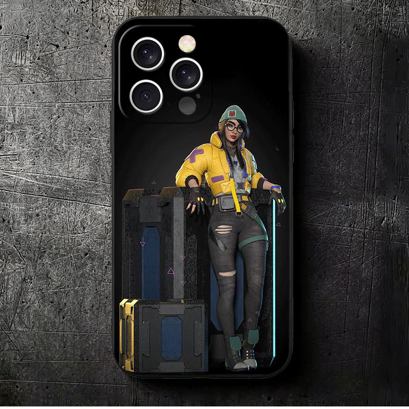 

V-Valorant Killjoy Soft Phone Case for iPhone 16 16E 17 Air 15 Pro Max 14 Plus 13 Mini 11 12 7 Black Cover Back Shell iPhone 15