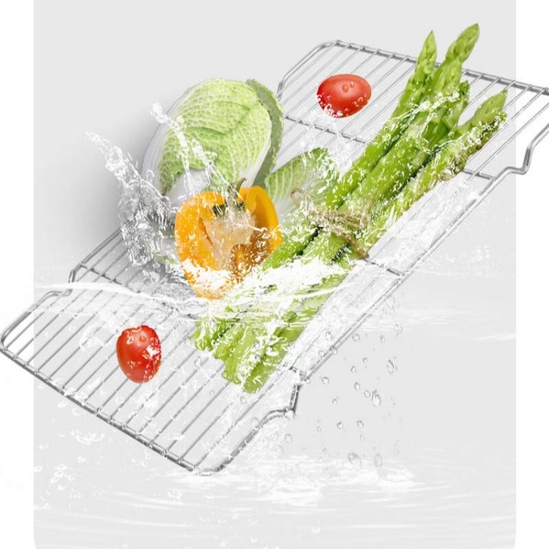 Pabei 31x20cm Stainless Steel Square Grilling Rack