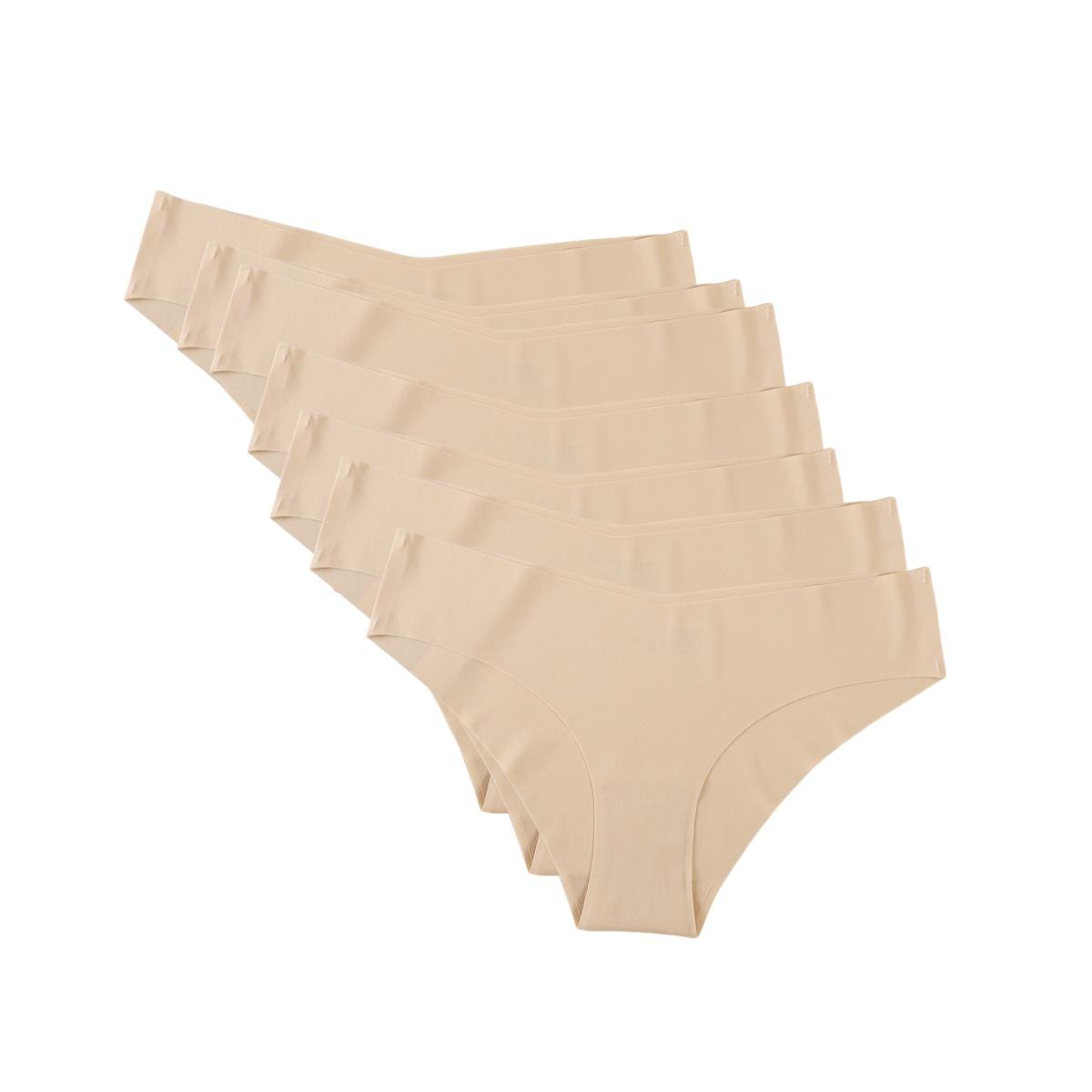 

7 шт./набор женские трусики с V-образным поясом, бесшовные трусы, с низкой посадкой, женское нижнее белье, сексуальное нижнее белье, невидимое нижнее белье из ледяного шелка S&7Pcs