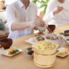 1Set Wooden Sushi Rice Bucket Round Big Opening Mixing Tub for Sushi Sashimi Korean Bbq Rice Serving Display Home Kitchen Decor