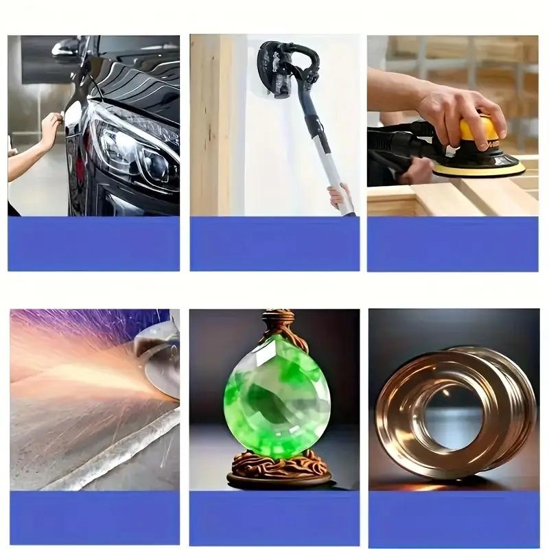 50Pcs 180mm/7inch 8 Hole Sandpaper Hook Grinding Wheel for Electric Wallboard Sander Polishers 60/80/120/240/320 Grain Size