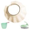 Adult Kids Shower Cap Shield Adjustable Bathing Head Hat Shampoo Visor Cap Soft Waterproof Hair Washing Shield for Head Ear Eye Protection