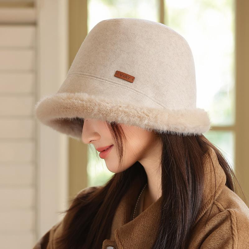 

Осень и Зима Новая Бархатная Утолщенная Шапка с Отворотом Женская Ветрозащитная Теплая Шляпа Ведро Шляпа Ведро Шляпа Тазик one size