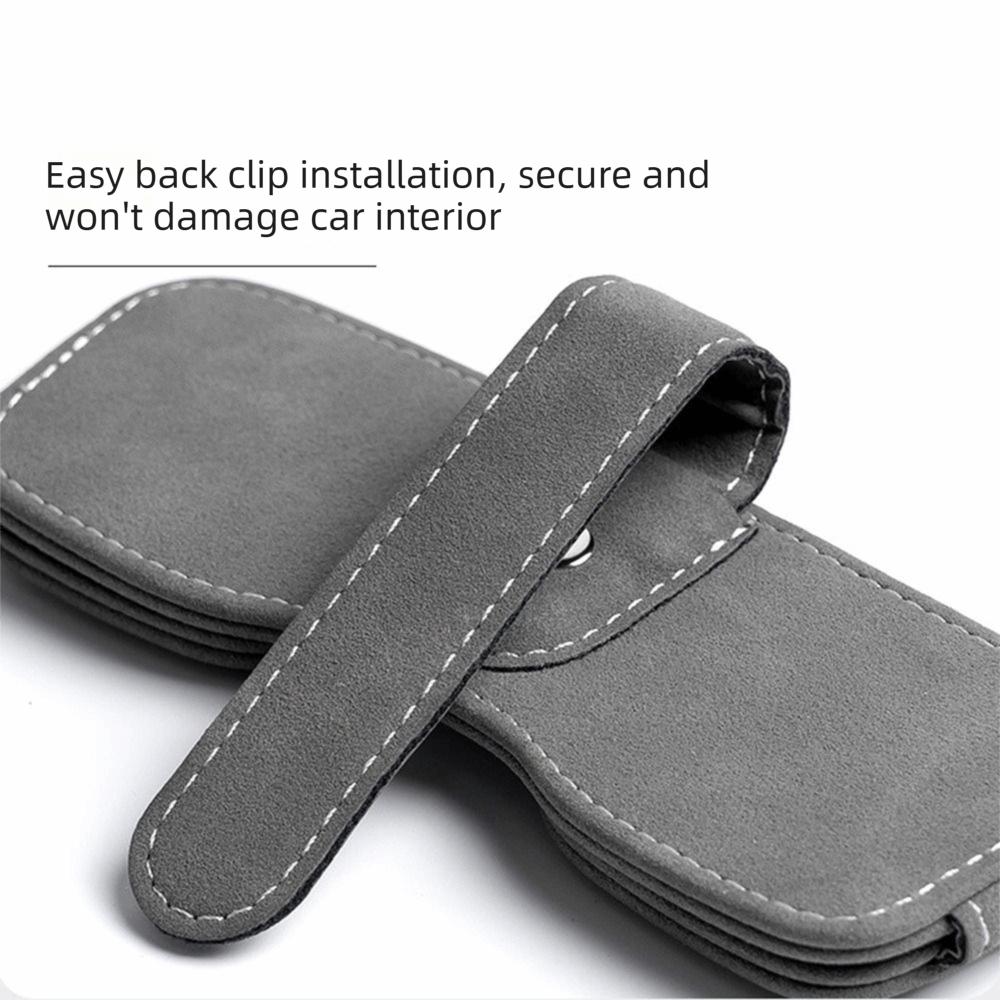 Magnetic Car Sun Visor Clip Dual Clip Card Holder Universal Auto Sun Visor Organizer  Truck