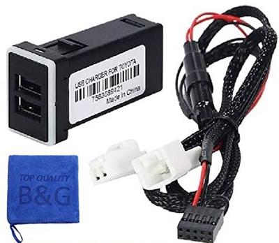 QC3.0 Painel de Furo para Interruptor de Fonte de Alimentação USB Tipo A da Toyota, Equipado com 2 Portas,