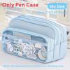 Transparent Pencil Case Large Capacity With Multi Function Design For Students And Office Use