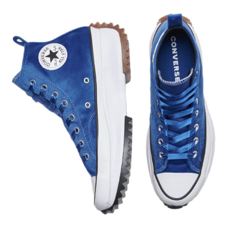 Converse Run Star Hike Trendy Versatile High-Top Espadrilles Unisex Blue