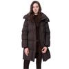 Jinyujie 2025 Winter Women's Hooded Mid-Length Down Jacket