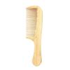 Natural Bamboo Wide Tooth Hair Comb for Women Men Anti-Static Afro Fork Comb Detangler Brush for Curly Wet Dry