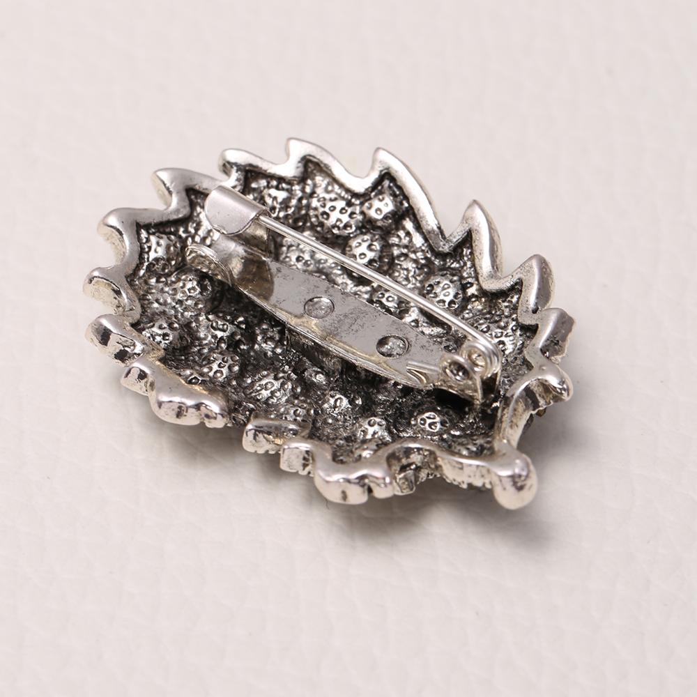 Spilla Spilla Carino Riccio Colore Argento Vintage Placcato Opale Strass Animali Per Donna Uomo Festa Sciarpa Distintivo Decorazione