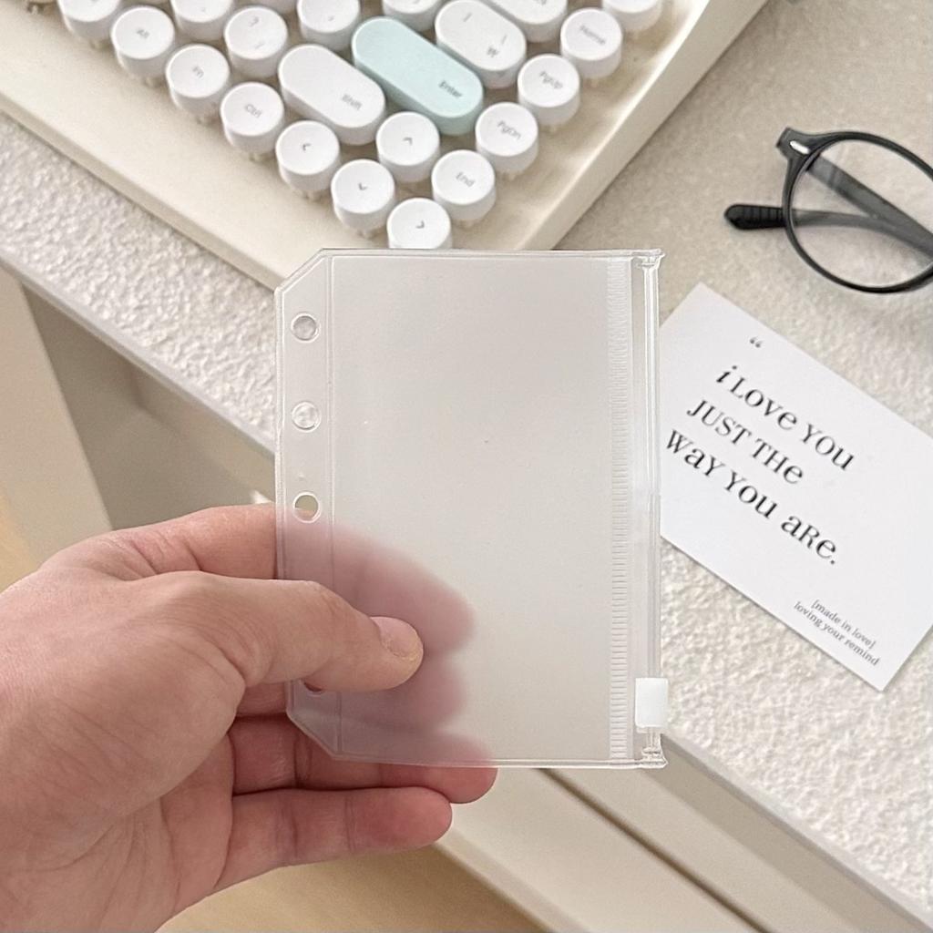 M5 Bow Star Double Buckle Transparent PVC Soft Cover Color Clip Loose Leaf Accessories Diary Notebook Office Supplies