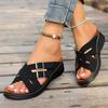 Fashion Woman Shoes Sandals Summer Comfortable Walking Shoes Slides Woman Wedge Casual Slippers Woman Female Footwear Plus Size 43