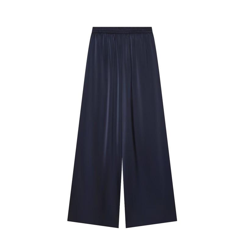 Pantaloni Dritti a Vita Alta Larghi da Donna con Elastico in Vita Vestibilità Comoda 2026