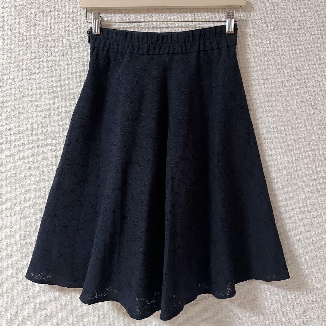 [ROPE PICNIC] ROPE PICNIC Flare Skirt Lace Navy 38