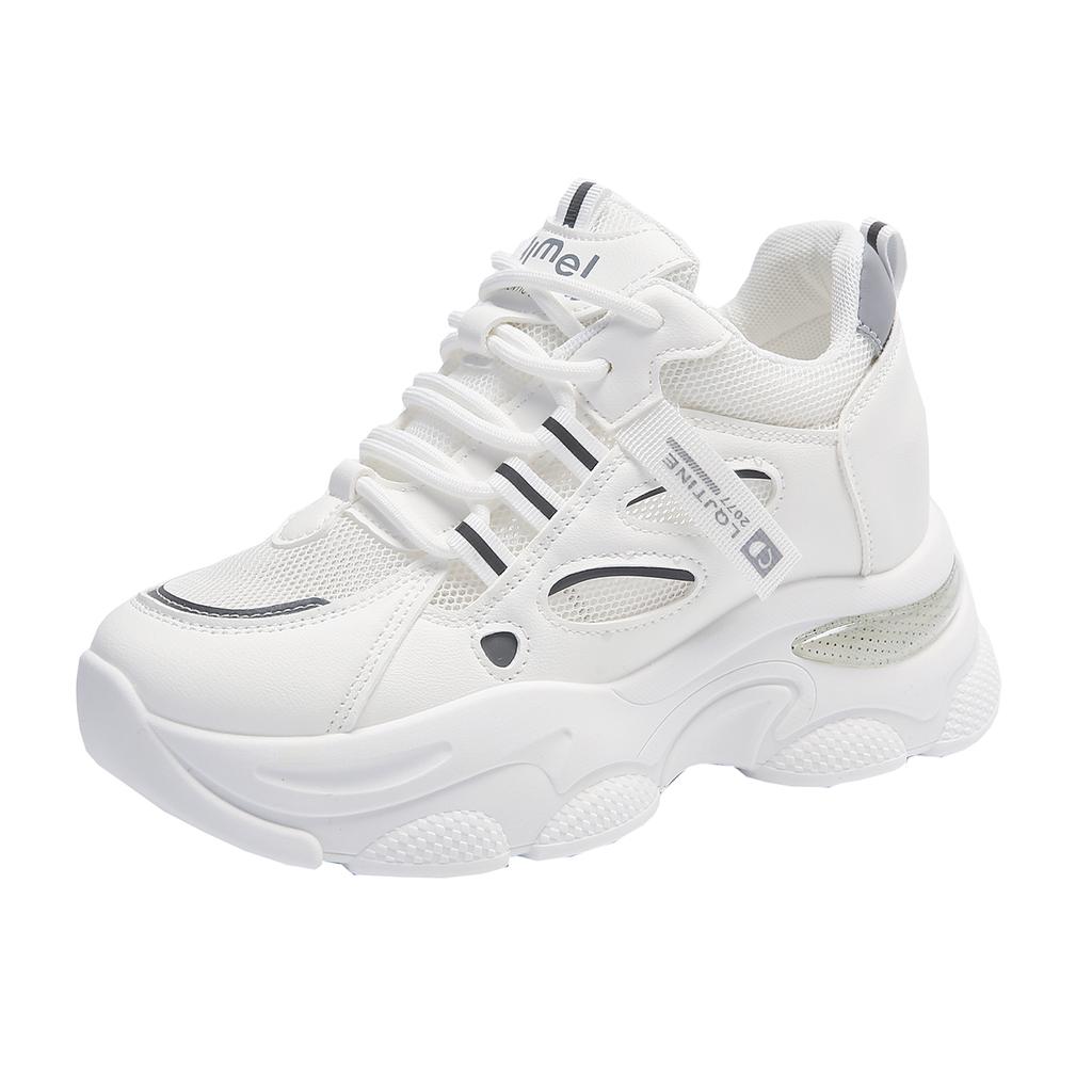 Fashion Women's Thick Sole Vulcanized Shoes Shockproof Air Cushion Sports Shoes Women's Thick Sole Anti-Slip Casual Walking Shoes