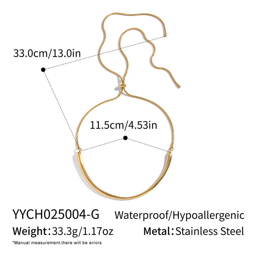 Xia Ling High-End Titanium Steel Adjustable Snake Chain Necklace - Non-Fading Fashion for Women